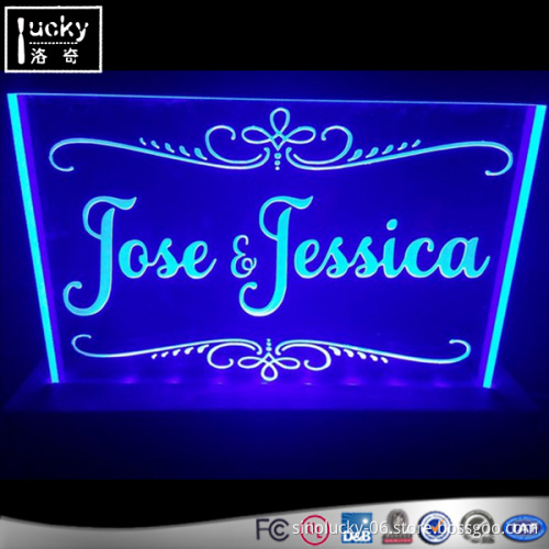 Lighted LED Acrylic Engraved Edge Lit Sign,LED Edge-lit Custom Signs